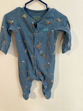 Souris mini Blue Printed Footed Baby Pajamas 3-6 months